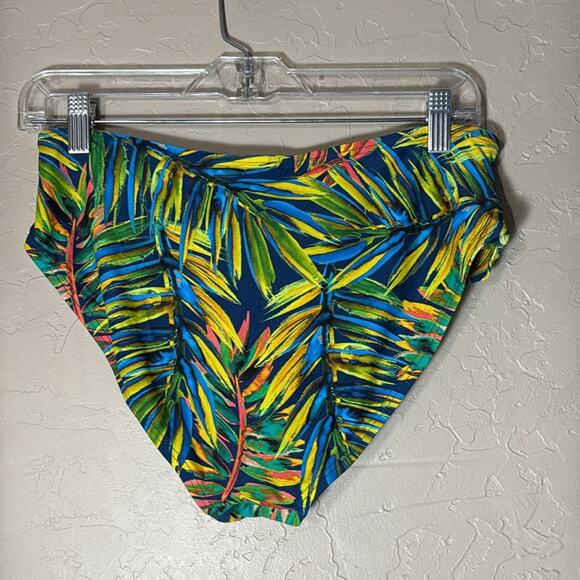 Soma tropical palm print v wire tankini swim suit size large - Picture 10 of 11